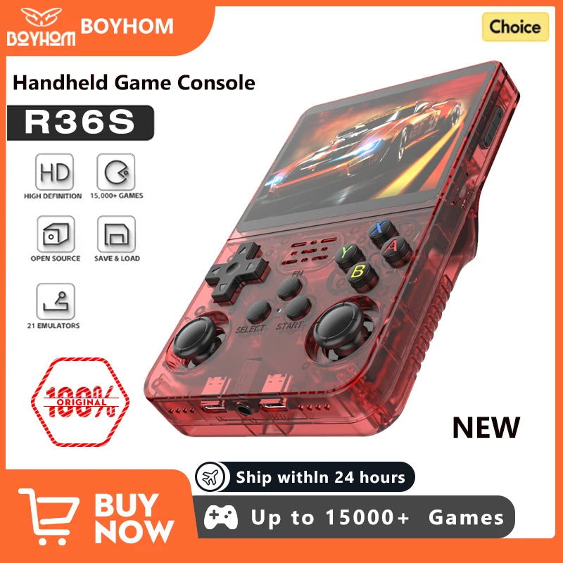 R36S Retro Handheld Game Console 64GB 128GB