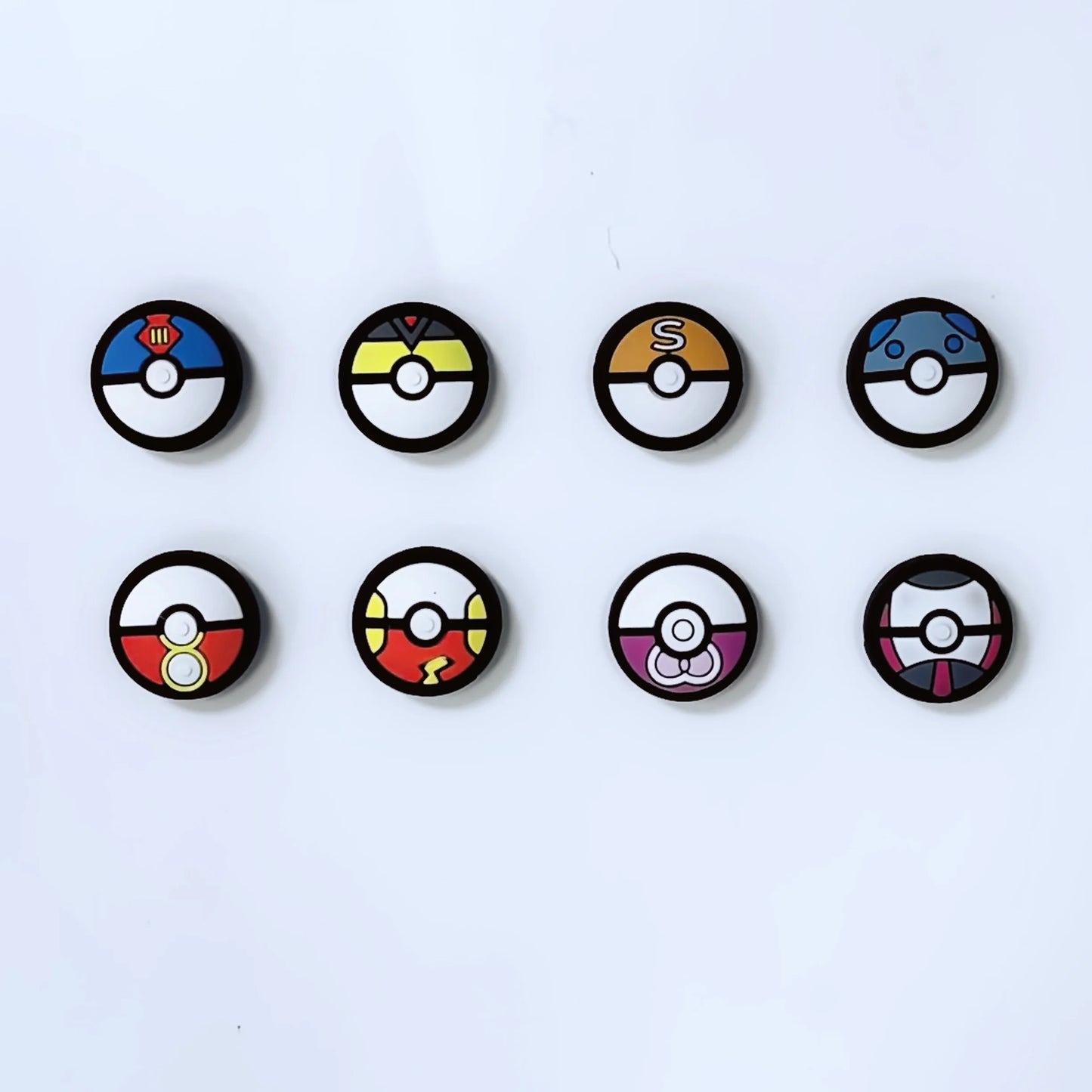 8pcs Cartoon Silicone Analog Thumb Grip Caps