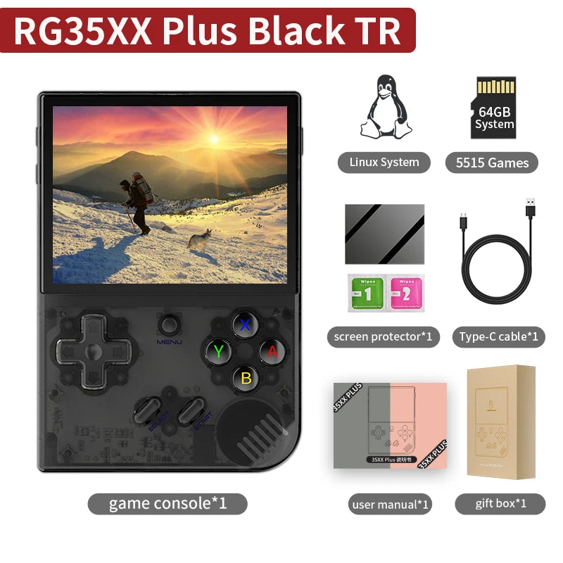 RG35XX Plus Handheld Game Console 3.5″
