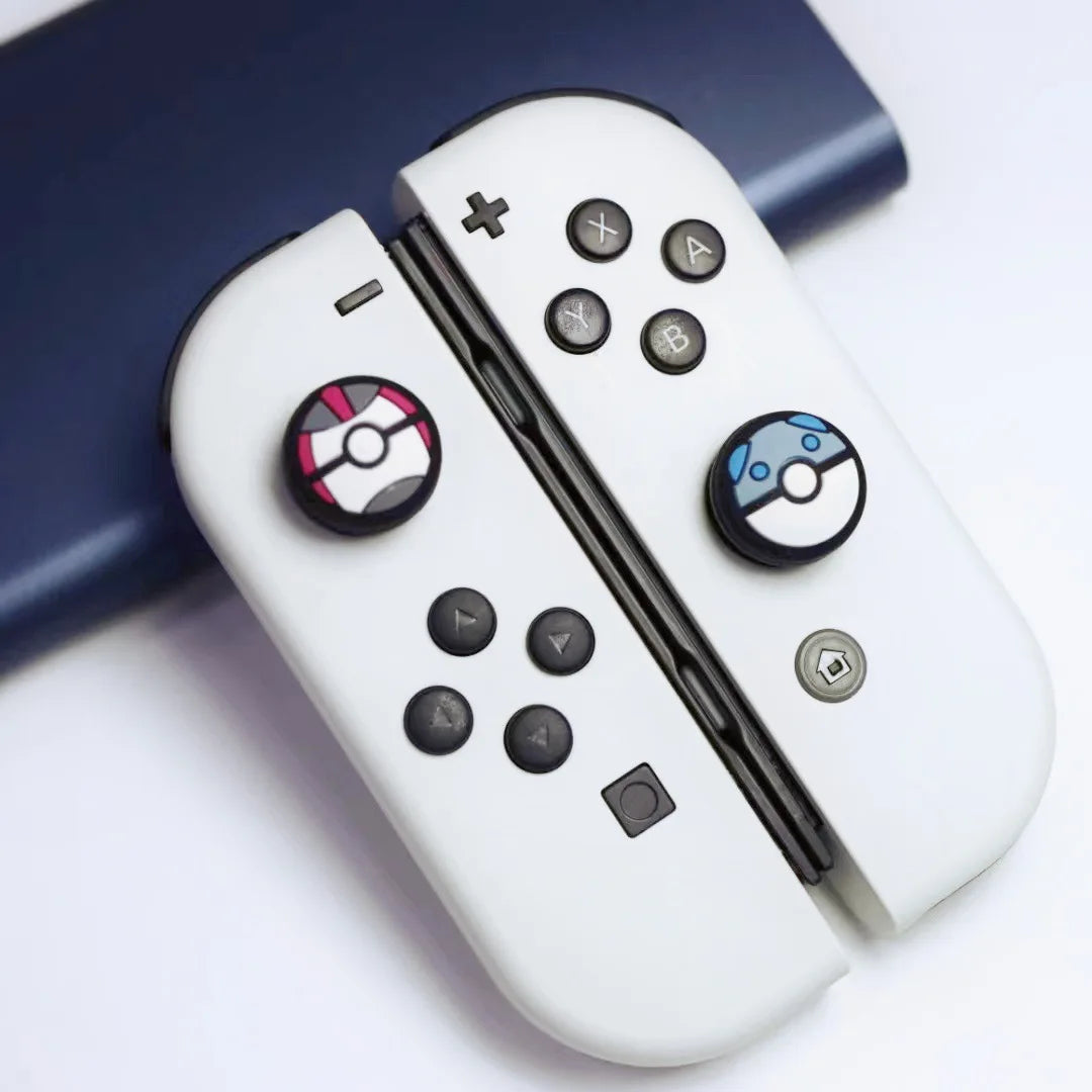 8pcs Cartoon Silicone Analog Thumb Grip Caps