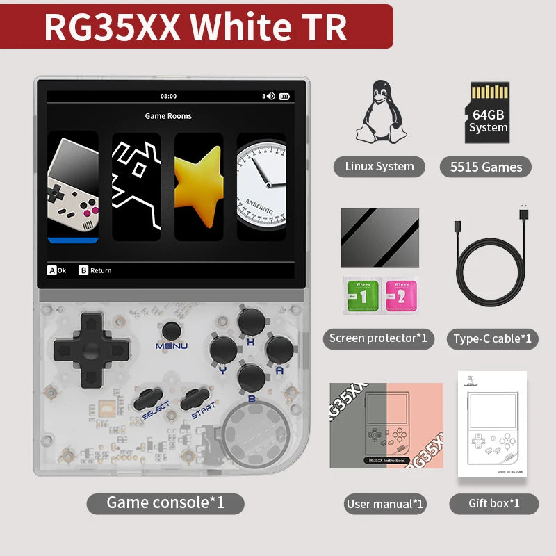 RG35XX Plus Handheld Game Console 3.5″