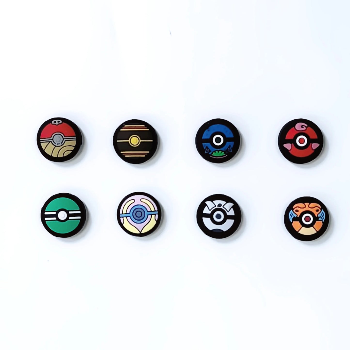 8pcs Cartoon Silicone Analog Thumb Grip Caps